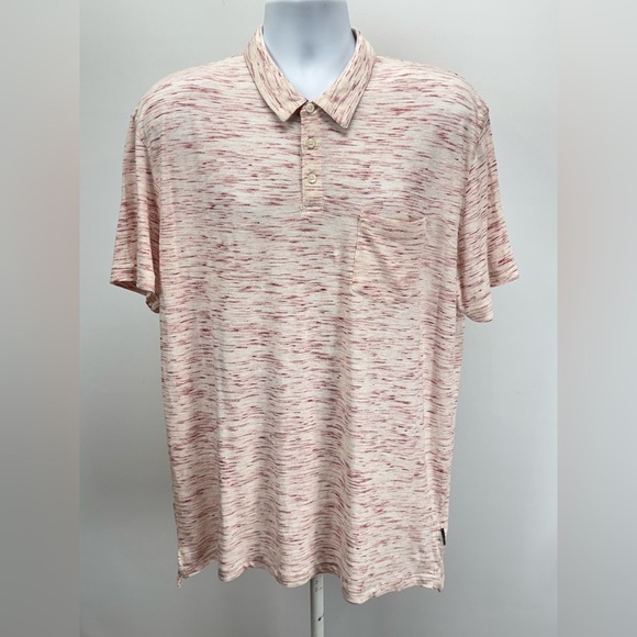 JOHN VARVATOS Men's red and cream abstract pattern pullover shirt size XL - Picture 13 of 13